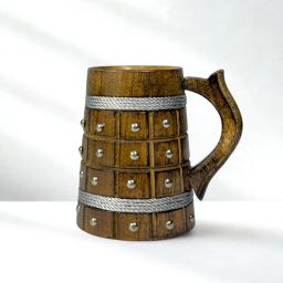 Handcrafted Mango Wood Beer & Coffee Wood Beer Mug-45
