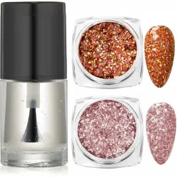 Transparent Nail Polish Multicolored glitter-34