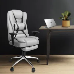 Comfortable Ergonomic Office Chair with 3 Years Warranty | Italia Pro | Leatherette Office Adjustable Arm Chair-image-50
