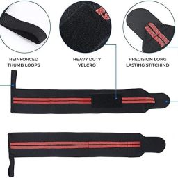 Wrist Wrap (1 Pair) 14 Inch Long, Wrist Supporter for Gym, Wrist Wrap, Hand Band Ab Exerciser-image-10