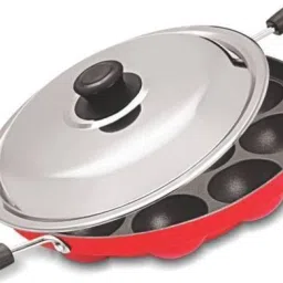 Red Velvet 12 Cavity Red Appam Patra Paniyarakkal/kulipaniyaram pan nonstick/ appe/ aapee ka sacha/ panniyaram kadai/ Paniyarrakal/Paniyaram/Appam Pan/Appam Maker/Pan Cake/guntapongadalu pan/appam kadai/Ponganal Maker/idali Maker/idali Pan kadai/litti maker/unniyappam chatti non stick/ unniyappam chatti Pancake Pan 23 cm diameter with Lid (Aluminium, Non-stick) Paniarakkal with Lid 1 L capacity 23 cm diameter (Aluminium, Non-stick) Paniarakkal with Lid 0.5 L capacity 23 cm diameter-picture-23