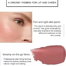 Adbeni Set Of 2 Waterproof Liquid Blusher - 15ml Each - Sugar Plum-Wet Peach image 2