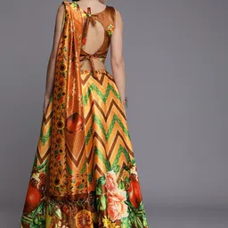 Kaizen TEXO FAB Printed Semi-Stitched Lehenga & Unstitched Blouse With Dupatta image 4