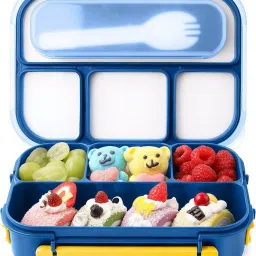 Multitype Use Lunch Carrier Unbreakable Eco-Friendly Food Storage 4 Compartments 4 Containers Lunch Box-image-121