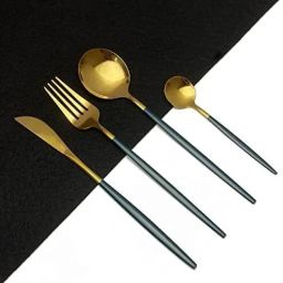 Stainless Steel Cutlery Set Forged with Hammered Handle Steel Cutlery Set-image-14