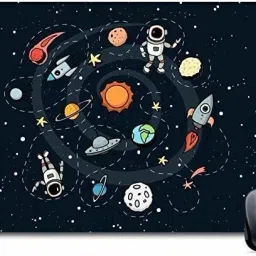 craft maniacs PASHUPATASTRA Space Astronaut Cartoon Printed Gaming Non-Slip Rubber Base Mouse pad for Laptop and Computer Mousepad-picture-13