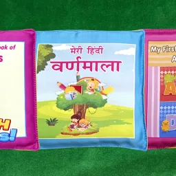 Combo of 3: Numbers, Varnmala and Alphabets Cloth Learning Books-17