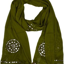 Chiffon Embellished Light Green Women Dupatta-image-18