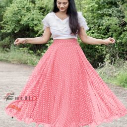 Polka Print, Printed Stitched Lehenga & Crop Top-picture-28