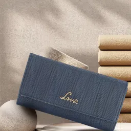 Women Casual Blue Artificial Leather Wallet - Regular Size-image-122