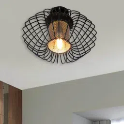 shoppeefry Dorian Black Metal Ceiling Flush Mount-picture-43