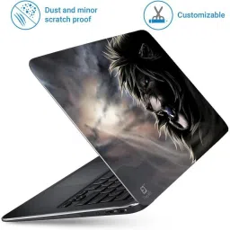 FineArts Lion Drawing 4 in 1 Laptop Skin Pack with Screen Guard, Key Protector and Palmrest Skin Combo Set image 2