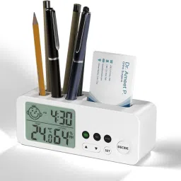 Digital White Clock-16
