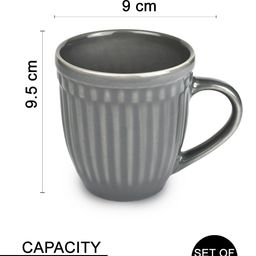 URBAN CHEF Set of 2 Peach-Coloured & Grey Ceramic Matte Mugs image 2