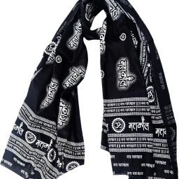 Pure Cotton Printed Black Men Dupatta-43