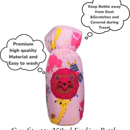 Cotton Feeding Bottle Cover with multicolor and print - Fits upto 250 ml-10