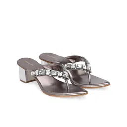 CLOG LONDON Embellished Open Toe Block Heels image 2