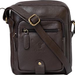 Brown Men & Women Sling Bag PL-3103 Brown Sling Bag Handmade-image-94