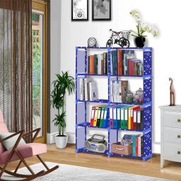 Christmas Print Plastic Metal 10 Shelf Book Organizer Metal Open Book Shelf-image-74