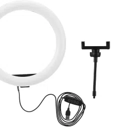 RECTITUDE LED Ring Light 10-inch with Mini Stand, Hot Shoe Adapter and 3 Temperature Modes Ring Flash-picture-0