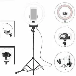 XIYU 10 inch Mobile stand with ring light 3 color mode Monopod Kit-42