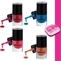 High-Shine Long Lasting Non Toxic Professional Nail Polish Set of 4-14