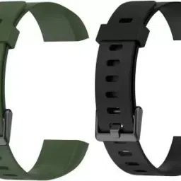 Asotai Pack of 2 Buckle Silicone Strap for Real me Smart Band Watch RMA183 Smart Band Strap-image-47