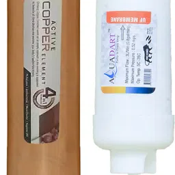 aquadart RO SERVICE KIT 80 GPD Membrane WITH COPPER FILTER Solid Filter Cartridge image 2