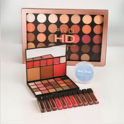 huda crush Diwali Gifts Makeup Kit - 2Pc Eyeshadow Palette,11 Liquid Lipstick & Gel Compact-picture-4