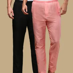 Pack of 2 Mens Cotton Blend Ethnic Wear Solid Pyjama, Pack of 2 Men Pyjama-image-29