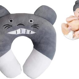 BABY SEED PILLOW, Pillow for Newborn Baby-Round Head Shaping Pillow, 0-12 Months Cotton Animals Baby Pillow Pack of 1-image-53