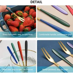 rastvi Dinnerware Accessories Kitchen Tools 304 Flatware Table Fork Stainless Steel Salad Fork, Fruit Fork, Dinner Fork, Serving Fork, Dessert Fork Set image 5