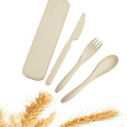 Wheat Straw Cutlery Set,Utensils for Travel,Work,Picnic,Camping And Daily Use Polypropylene, Plastic Dessert Knife-image-96