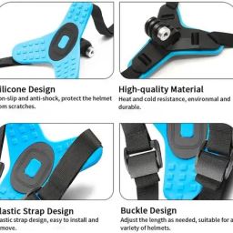 Butee Chin Strap Mount with Mobile Holder | Helmet Cam for GoPro & Phones Strap image 5