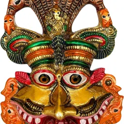 Traditional Evil Eye Protection: Narsingh Kirtimukha Wall Hanging Decorative Showpiece-15 cm-11