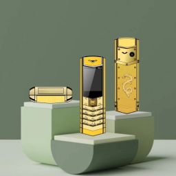 snectian V1 Signature Gold Dragon Luxury Mobile Sim Keypad| with 1.8" Display image 3