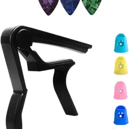 Guitar Capo with Guitar Finger Protector and Picks for Acoustic Electric Guitars Clutch Guitar Capo-image-12