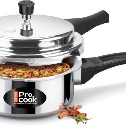 Pro Cook Aluminium Non Induction Bottom Pressure Cooker With Outer Lid 2L,Silver 2 L Pressure Cooker-image-75