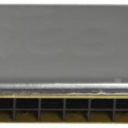 Mouth Organ Harmonica Steel Key C Silver 24 Holes-18