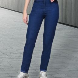 Women Boot-Leg Mid Rise Black, Light Blue, Dark Blue, Grey Jeans-image-90