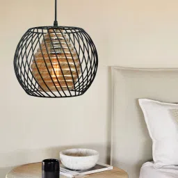 Twister Cage Pendant Lighting with Glass Shades Fixture, Oval Glass Pendants Ceiling Lamp-image-27
