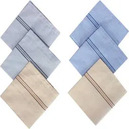 THE BEGED Men's Cotton with Luxurious Finish Handkerchief Cotton Hankey set for men mixcolor handkerchief Mens combo ["Multicolor"] Handkerchief-image-28