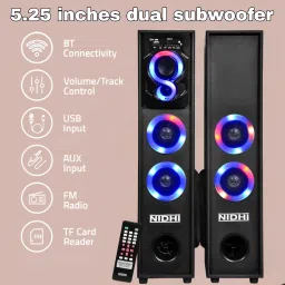 Nidhi PartyPulse – Dual 160 W Bluetooth Tower Speaker image 3