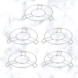 Kitchen Cooking Pot Stem Tray Round Cooker Steamer Pack of -5 YES Trivet-image-90