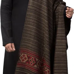Tweedle Wool Striped Men Shawl-image-53