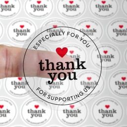 1.5 inch Water Resistant Thank You Round Sticker 1.5 Inch (100 Pieces) Removable Sticker-image-43