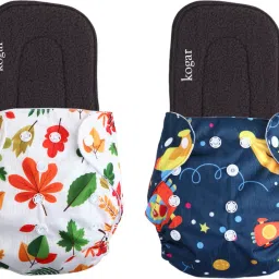 Print Reusable Cloth Diapers + Insert Pad Washable 100% Absorption 0-3 yrsWLBSF2-22