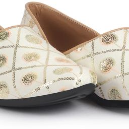 Silk Embroidered Zardozi Juttis for Wedding|9 Colors|1-14UK Small Plus Sizes Mojaris For Men-image-42