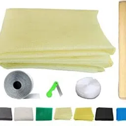 luvyanshi traders Polyester Adults Washable 4ft.x 6ft. Ivory Mosquito Net For Window Mosquito Net image 5