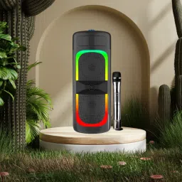 GUGGU Bluetooth Party Speaker With Karaoke Mic and RGB Lights,High Quality Woofer I473 40 W Bluetooth Laptop/Desktop Speaker-image-28